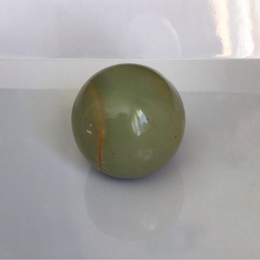 2” Natural Stone Green Onyx Paperweight Spherical Decorative Object